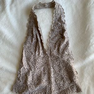 halter lace bodysuit